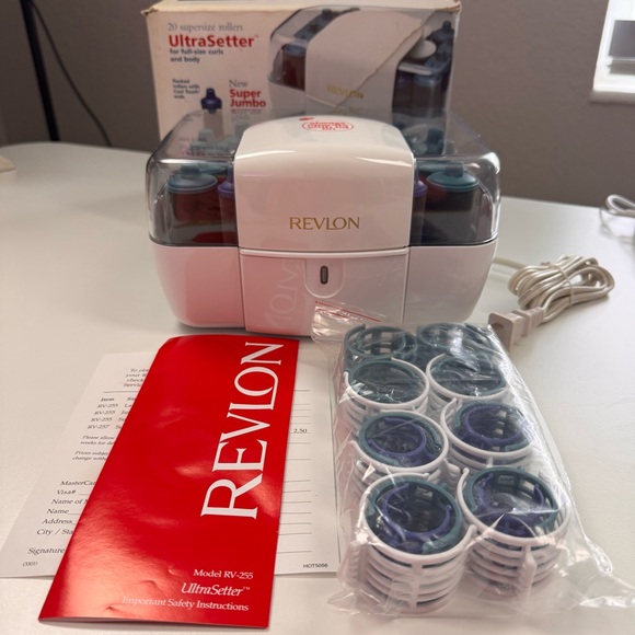 Revlon UltraSetter 20 Heated Hot Hair Rollers Curlers Set + Clips RV-255 NEW - Picture 1 of 14